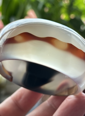 云臻阁天然巴西花料加宽轮胎水墨红云山景山景意境玛瑙手镯55口