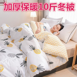 可机洗加厚十10斤冬被纯棉全棉被子秋冬季空调被学生宿舍超厚棉被