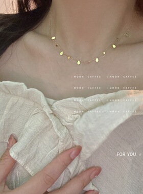 不褪色温柔浪漫的发饰超细项链流苏金属亮片时尚网红高级感锁骨链