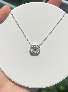 跳动的心项链女轻奢小众设计感钛钢锆石锁骨链2023年秋冬新款潮