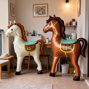 2026马年新款铝膜大立体马卡通造型气球商场晚会活动店铺布置道具
