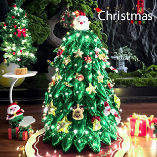 圣诞节装饰立体充气圣诞树气球摆件商场店铺幼儿园场景氛围布置