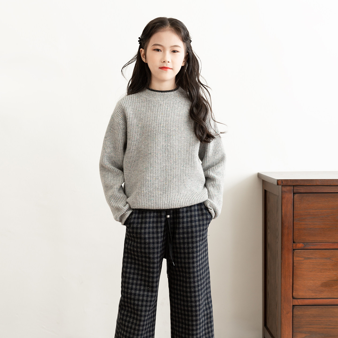 100羊毛女童毛衣2025秋冬初中生加厚元宝针内搭针织衫大童羊毛衫,童装/婴儿装/亲子装,毛衣/针织衫,淘宝优惠券,粉丝福利购,淘宝优惠卷