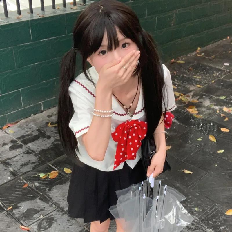 秋柚语【樱川女子】jk原创水手服山道线学院风校供制服衬衫短袖夏