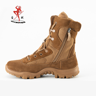 金猴作战训靴【火靴-碳板】新式正版真皮 防穿刺训练靴高帮户外靴