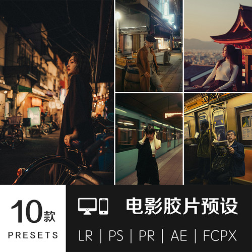 柯达莱卡复古电影胶片LR预设手机调色PS/PR/FCPX/VN/AE滤镜LUTS