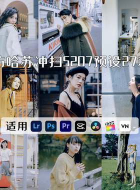 PS哈苏胶片预设X5冲扫柯达5207电影卷LR蓝色调剪映PR/FCPX泼辣LUT