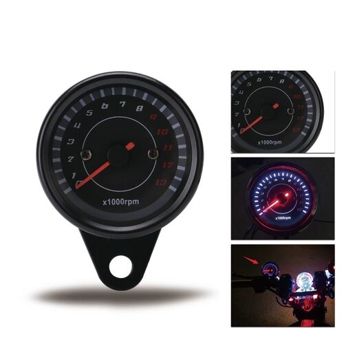 通用摩托车LED背光测速计速表摩托车发动机LED夜光转速表电子转速
