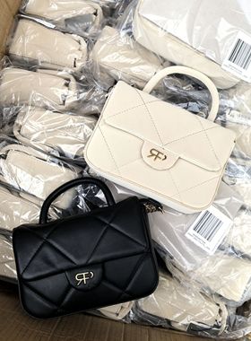 限时包邮！出口西班牙外贸Parfois包小香风菱格手提包单肩斜挎包