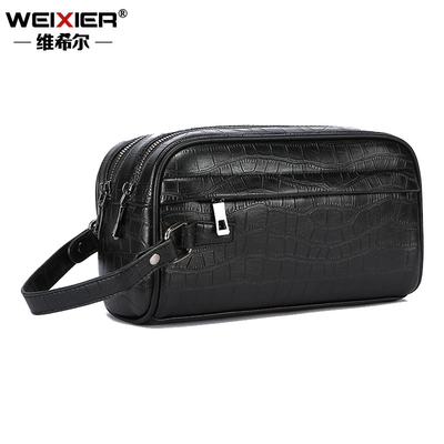 Lychee texture clutch bag men's large capacity waterproof we