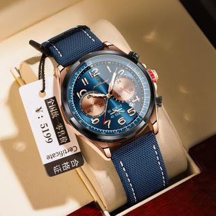 瑞士品牌新款 休闲计时夜光石英表Men 手表时尚 wristwatch 男士