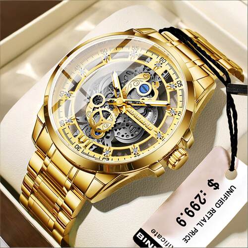 宾邦正品士男石英表商务奢华Men's business luxury quartz watch