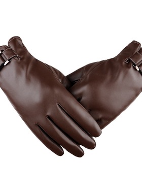 Autumn and winter gloves for men touch screen leather gloves
