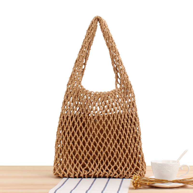 The new monochrome mesh bag hand-woven Bausen hand-tied cott怎么看?