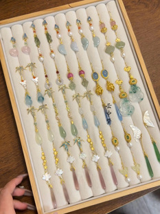 蝴蝶贝母蝶贝古法金新中式耳饰  云中梦长歌  汉服旗袍国风配饰