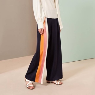OVV三醋酸面料撞色风格长裤 正品国内代购