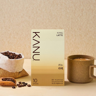 韩国进口maxim麦馨卡奴KANU双倍拿铁即冲速溶白咖啡13.5g*10条/盒