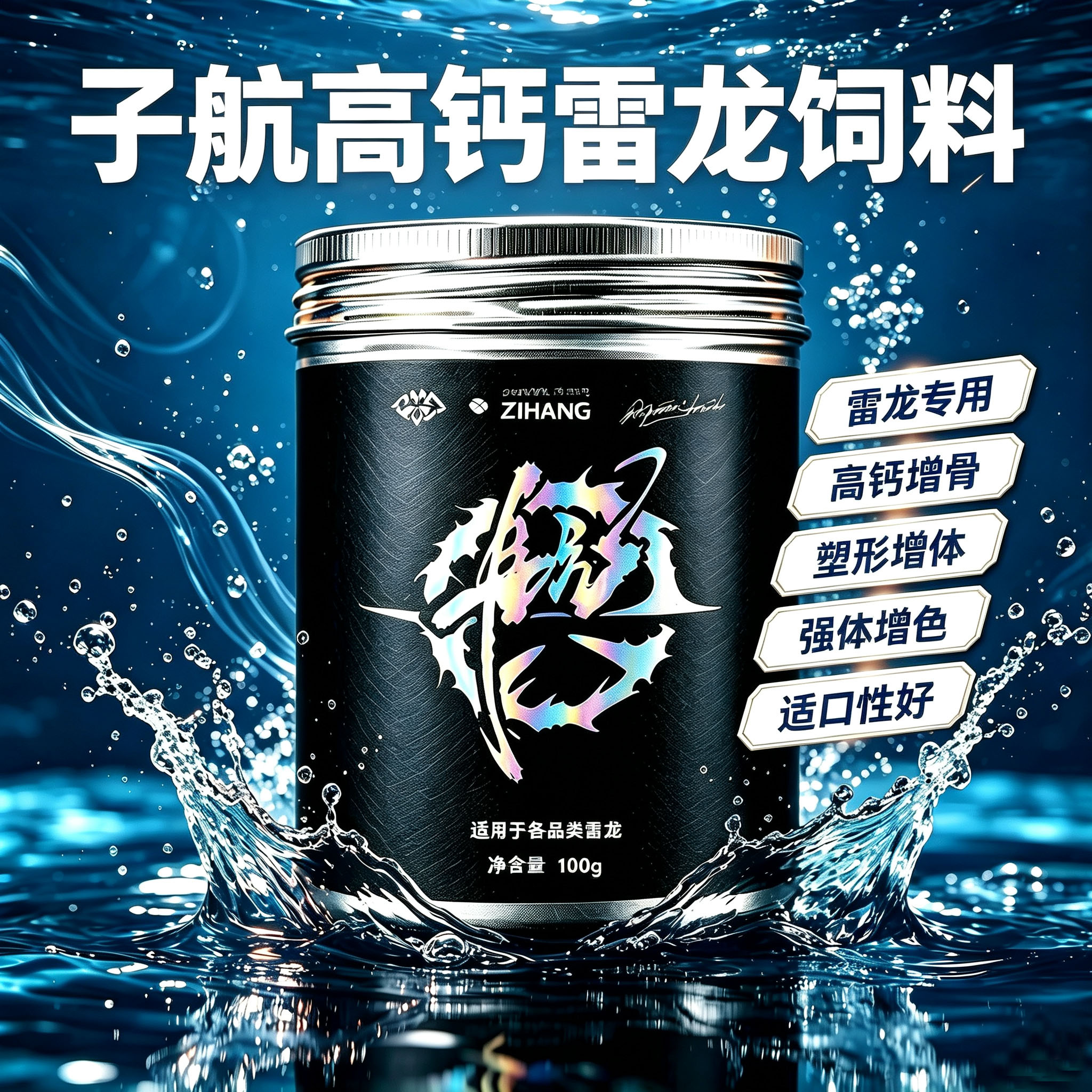 子航雷龙科技增蓝饲料奶茶鬼王黄观赏鱼饲料