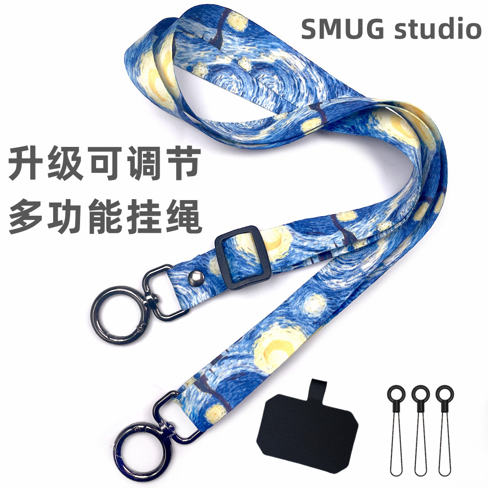 手机挂绳挂脖绳结实防丢短款手腕绳艺术风斜挎手机链女款个性挂饰