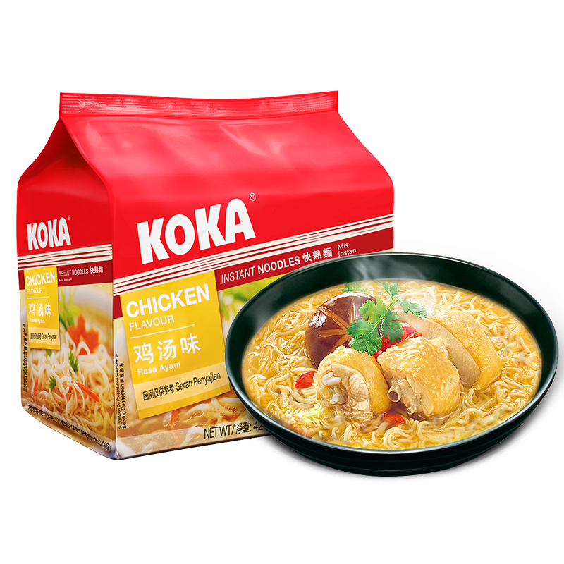 新加坡进口KOKA方便面鸡汤味