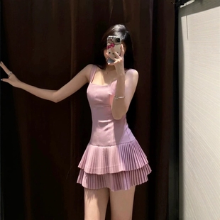 女装 无袖 ZA外贸出口 新品 连衣裙3067322 U领多色选宽褶连体裤 式