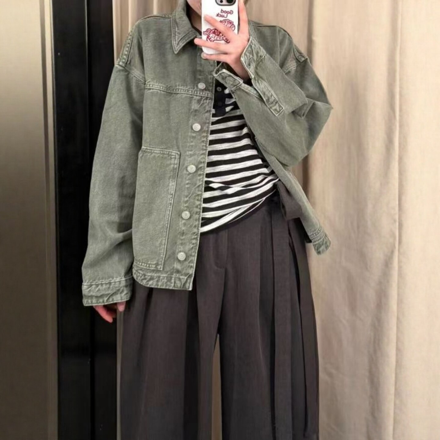 ZA外贸出口女装新款美式轻工装复古休闲宽松牛仔夹克外套0108/022