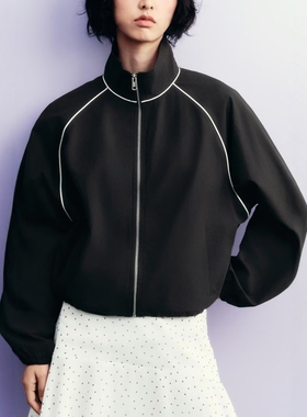 ZA外贸出口女装运动立领防风尼龙面料蓬蓬夹克外套2949229 800