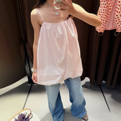 度假尼龙气球版型迷你连衣裙