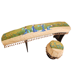 千里江山图古筝防尘罩敦煌163古筝布高端古筝琴罩 古筝防尘布高档