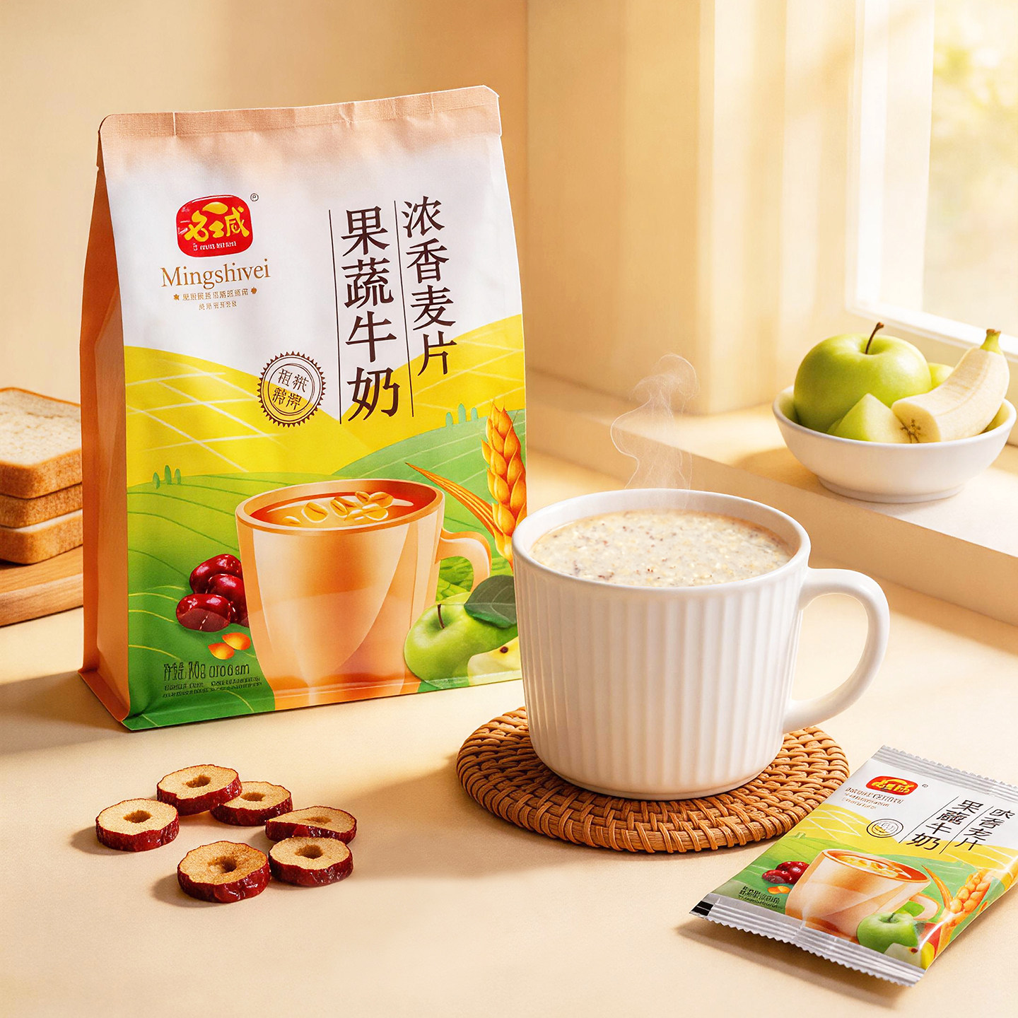 名士威加钙未添加蔗糖营养麦片图片