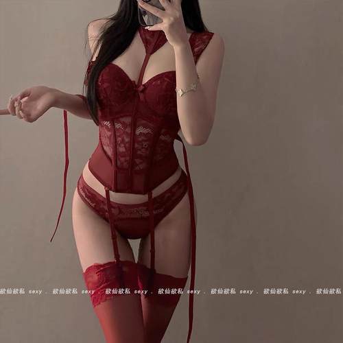 带胸垫诱惑性感内衣调情大码鱼骨胸衣q趣衣服小胸显大聚拢qqny