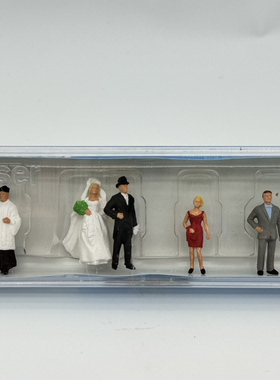 preiser微缩微距场景模型1:87HO微观小人道具14058 婚礼新婚结婚