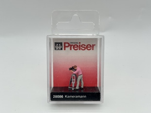 preiser小人微缩微距场景模型1:87HO微观小人道具28086摄像师记者