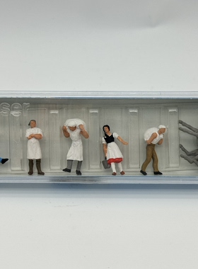 preiser 1:87比例微缩场景动物模型微距摄影 14129小驴和搬运货物