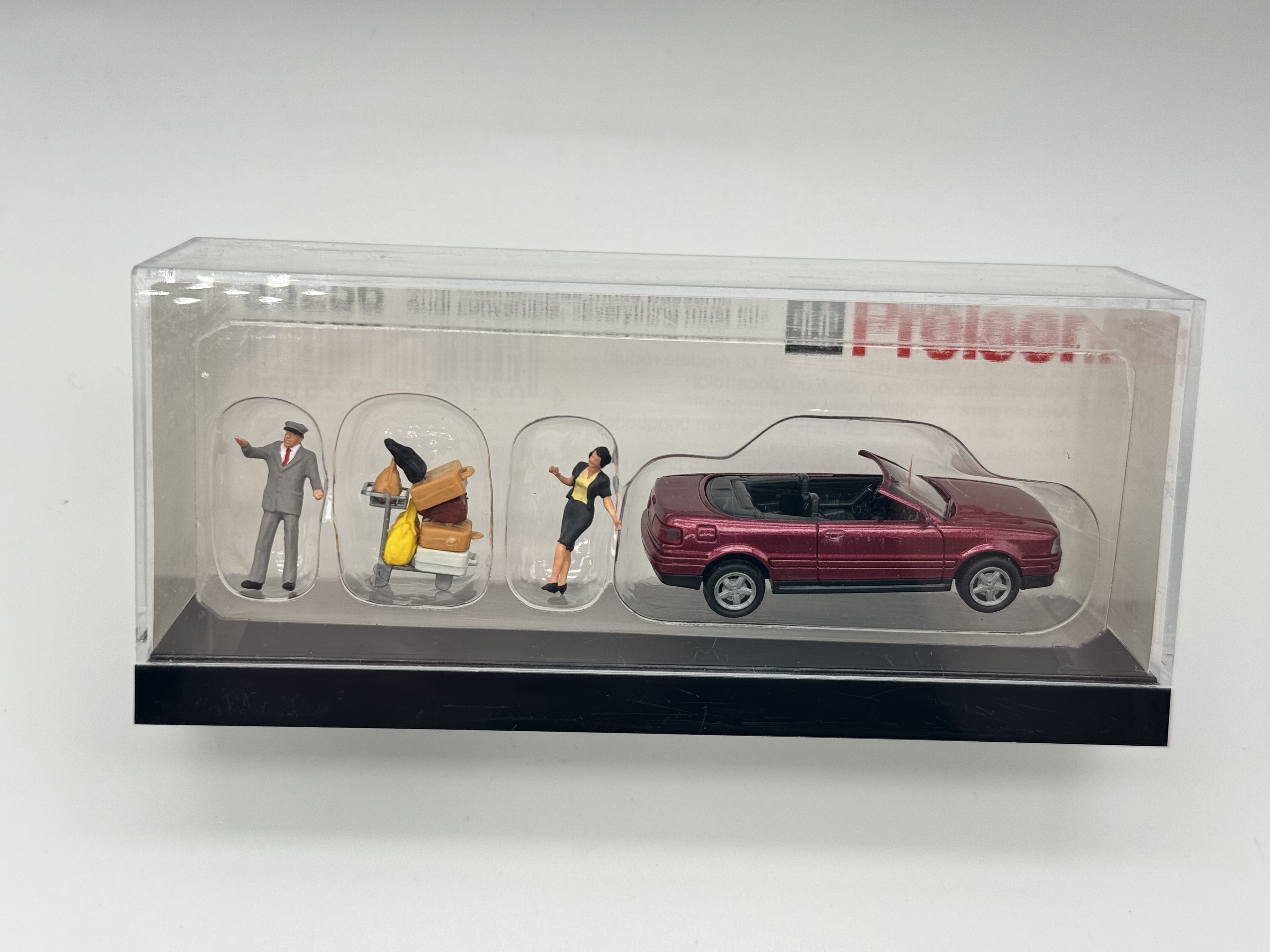 preiser小人微缩微距场景模型1:87HO微观小人道具33256奥迪搬行李