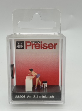 preiser小人微缩微距场景模型1:87HO微观小人道具28206 美女化妆