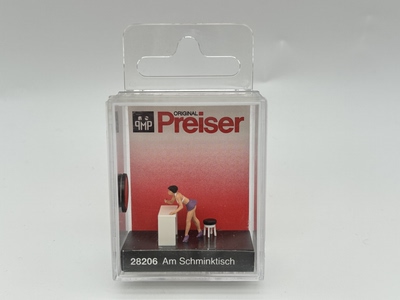 preiser小人微缩微距场景模型1:87HO微观小人道具28206 美女化妆