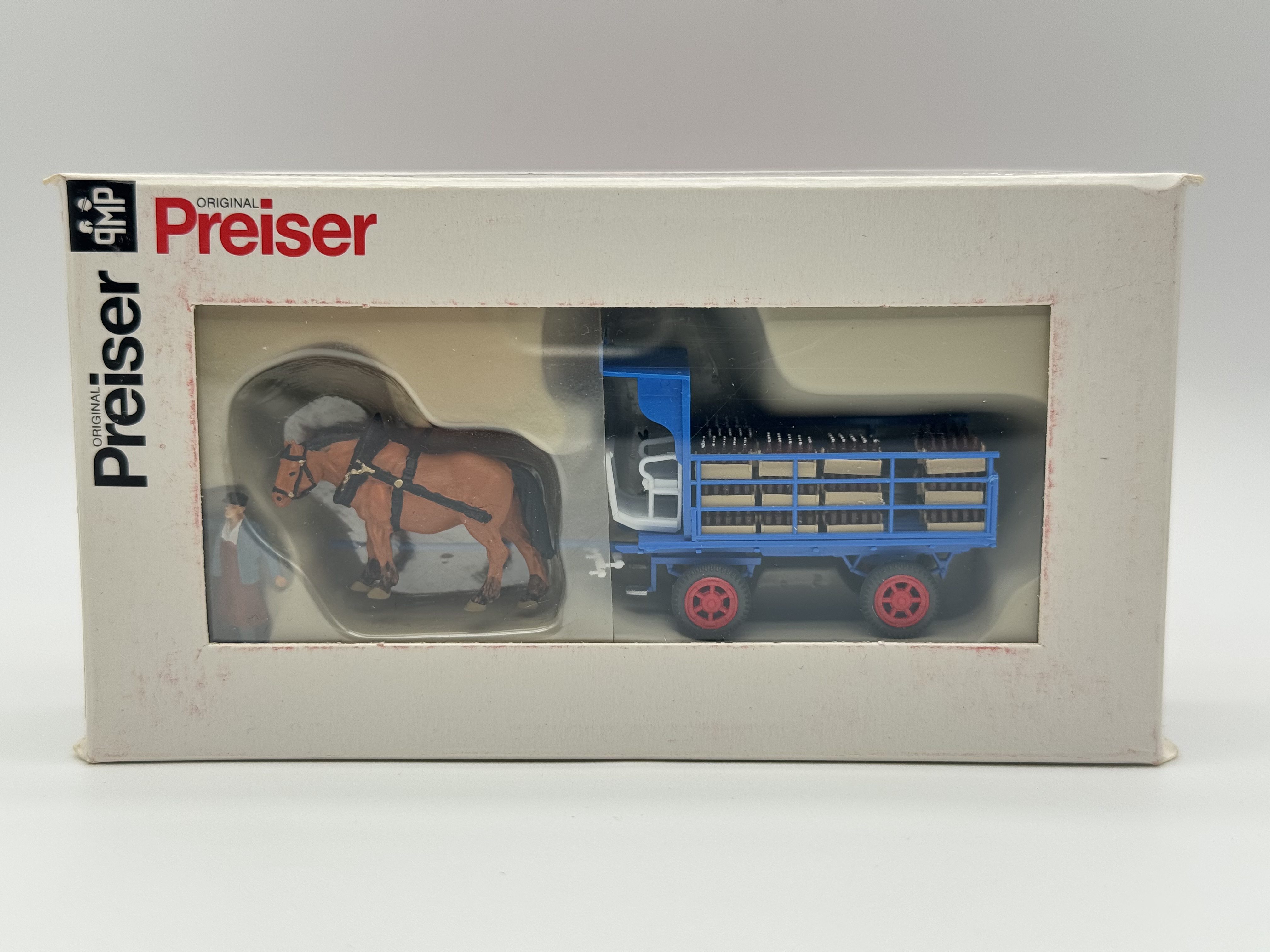 preiser小人微缩微距场景模型1:87HO微观小人道具 30445 啤酒马车