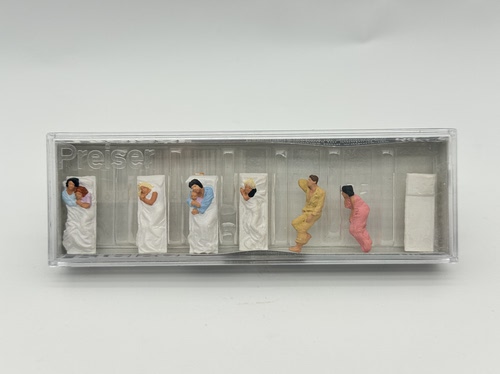 全新正品preiser人物模型场景配件创意广告微摄影10300 卧铺睡觉
