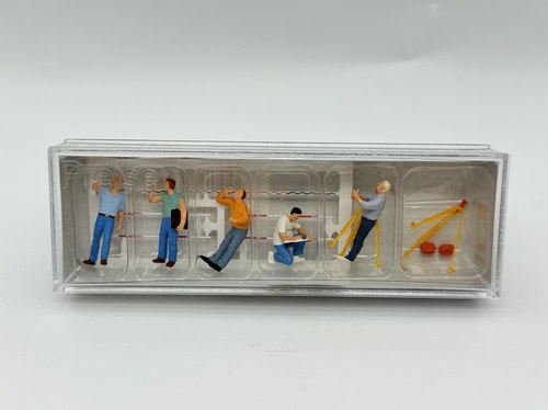 preiser小人微缩微距场景模型1:87HO微观小人道具10512 测绘工人