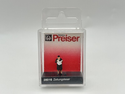 Preiser HO1:87微拍微观小人模型 微距拍摄摄影 28016 读书看报男