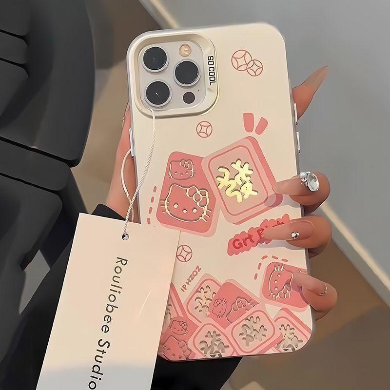 发财KT猫新年款iPhone手机壳