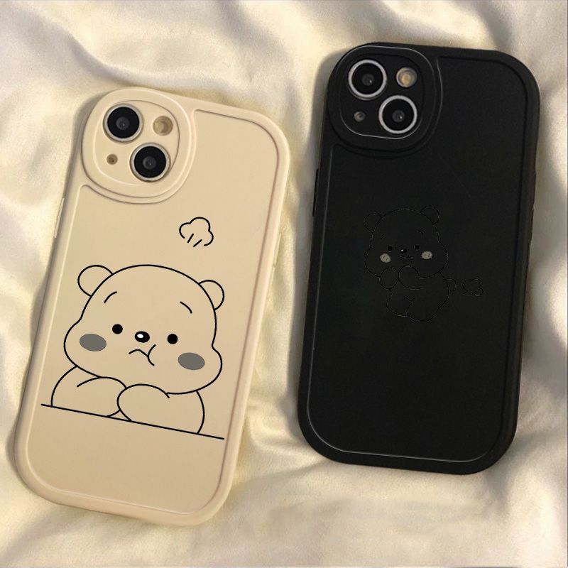 扭屁屁小熊可爱卡通小熊苹果手机壳iPhone保护套软壳适用ip17/16e/15promax/14plus/13mini/12/11p/xr/xs外壳