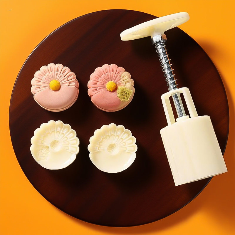 2023新款卡通水果月饼模具手压式家用冰皮绿豆糕磨具糕点茶果子花