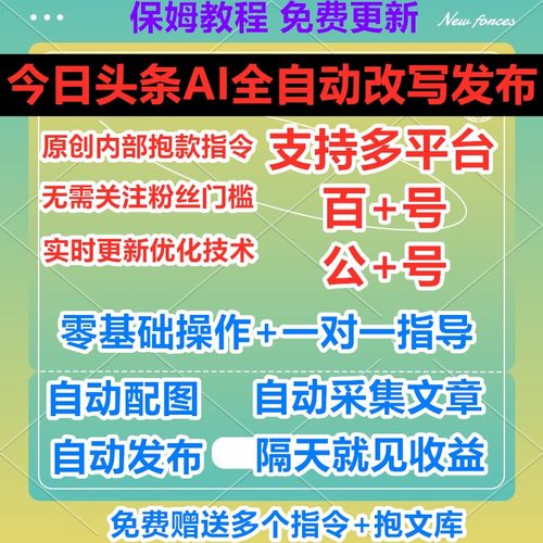今日头条AI自动创作搬运零基础原创改写微头条文章软件+指导