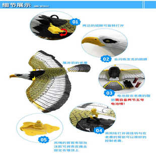 仿真提线鸟能飞会叫的飞鸟老鹰发光发声电动地摊飞鹰动物玩具批发