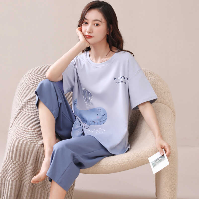 俞兆林女纯棉可外穿夏季睡衣