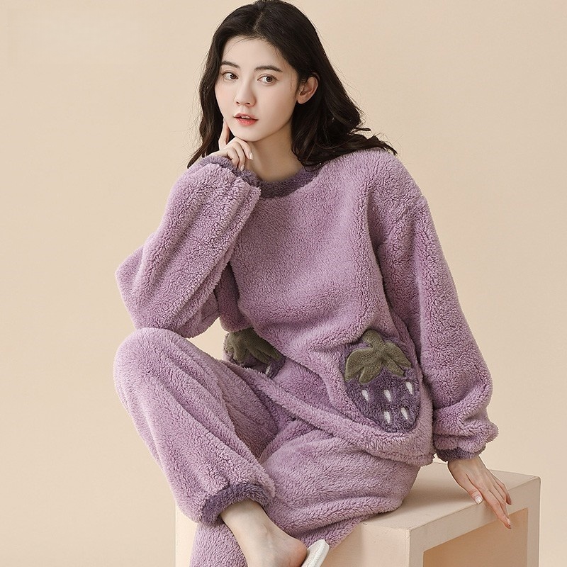 初子尼女款珊瑚绒睡衣冬款法兰绒