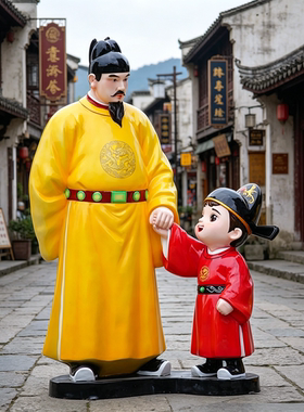 玻璃钢汉服复兴文化古代人物雕塑