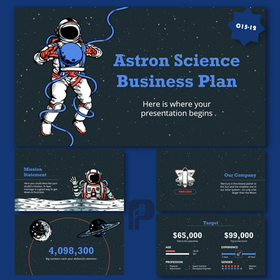 【Astron Science星际太空】宇宙航天星球元素PPT模板